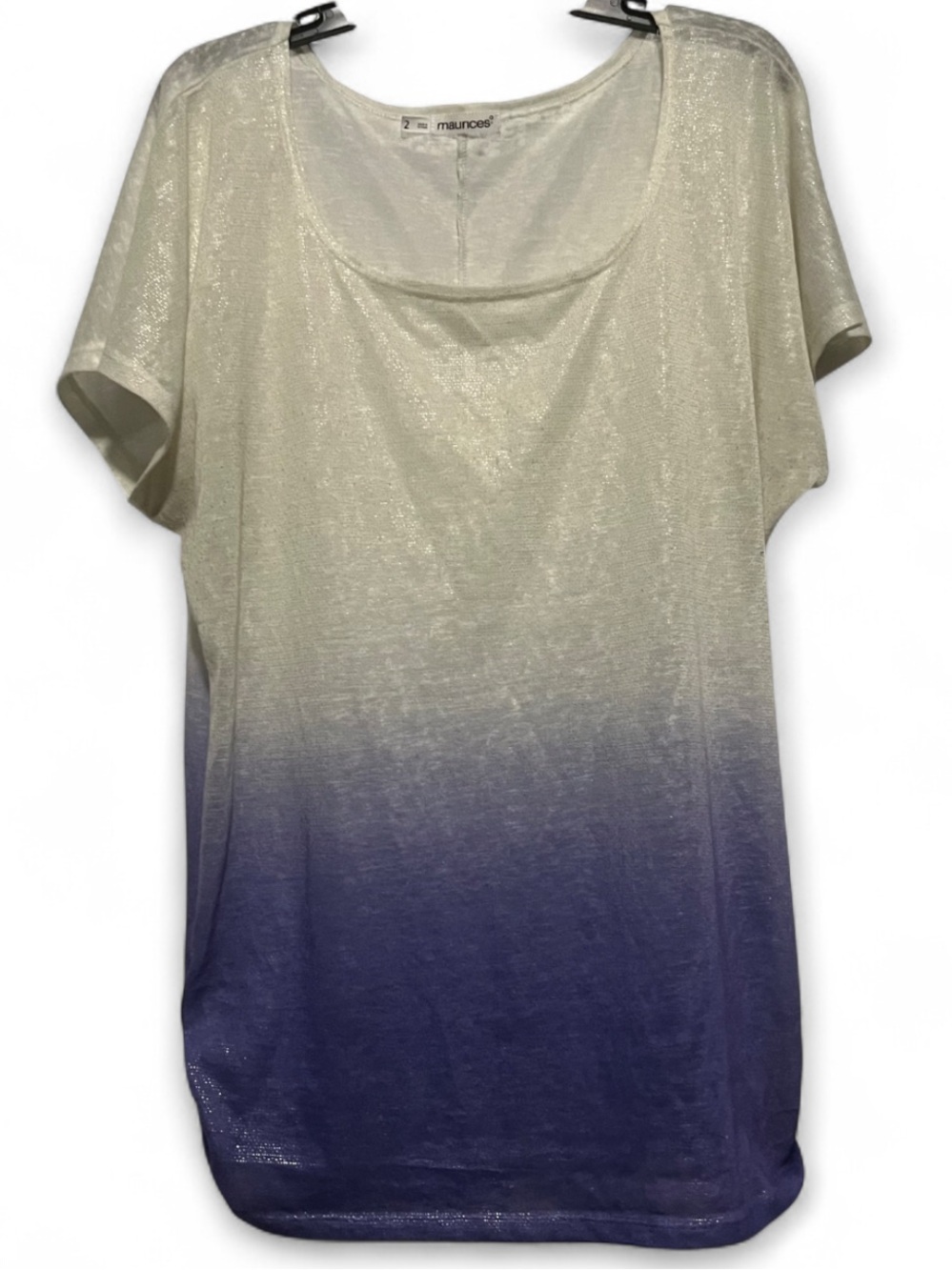 Maurices Vintage Y2K Ombre Scoop Neck Short Sleeve Top
